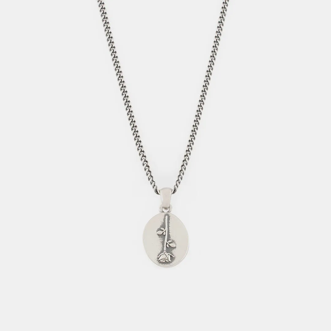 Silver Rose Necklace