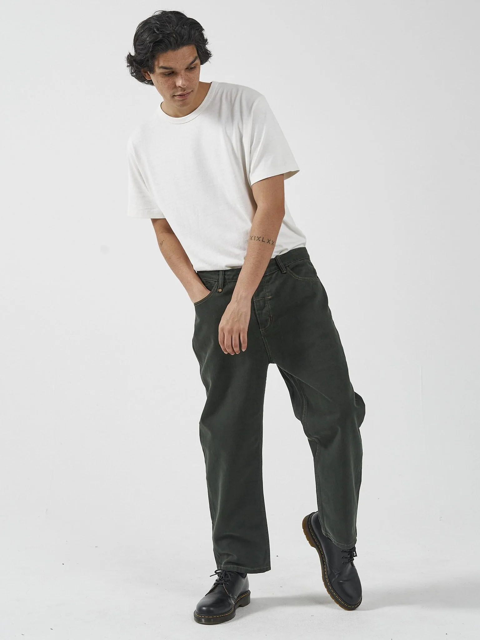Slacker Denim Jean - Oil Green-Tobacco