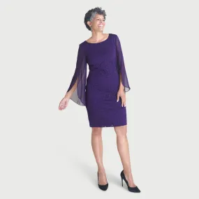 Stevie Eggplant Lace Dress