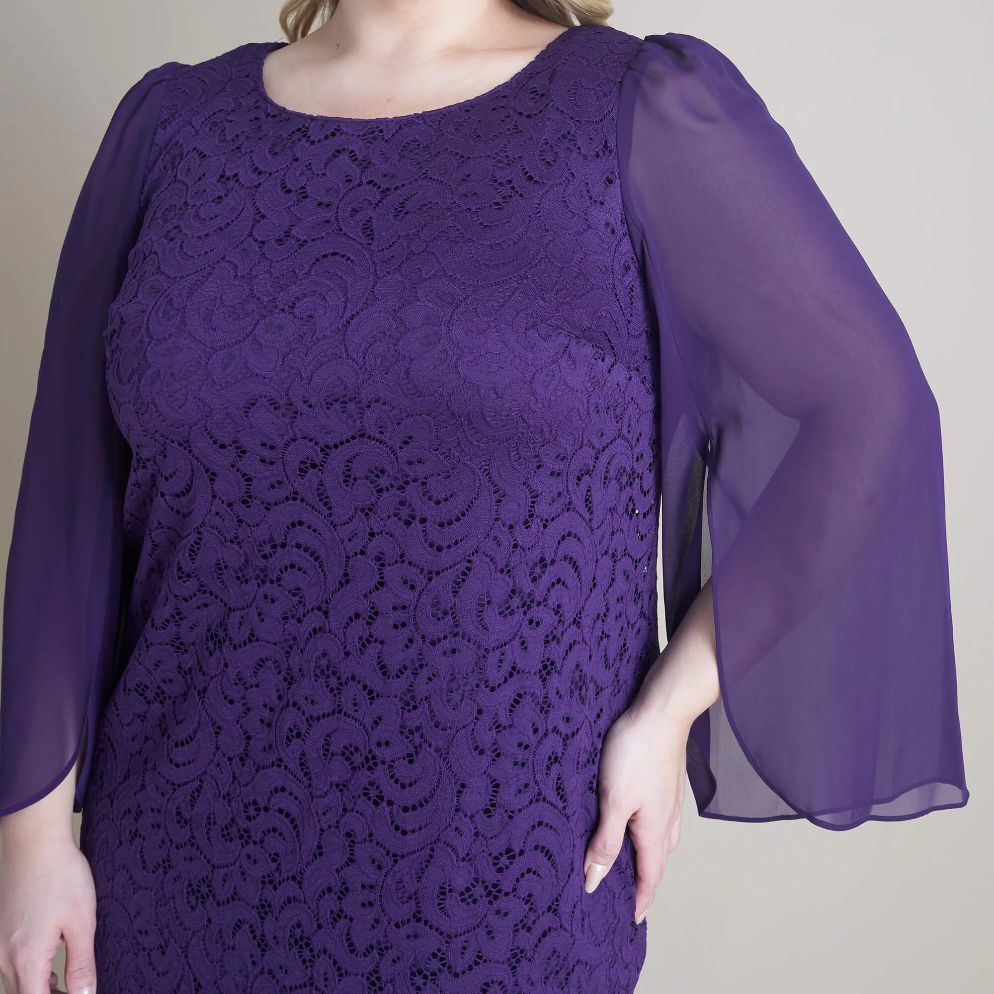 Stevie Eggplant Lace Dress