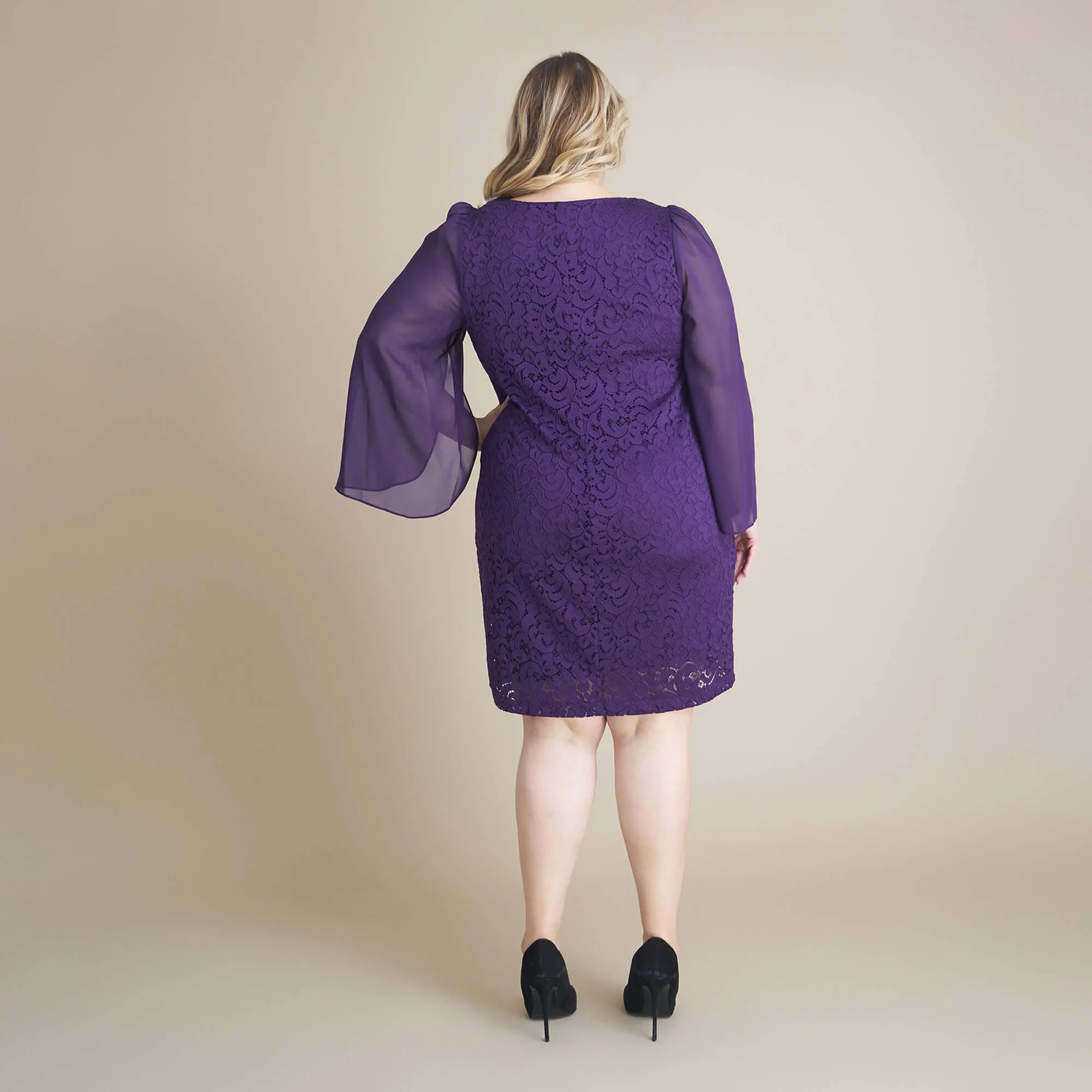 Stevie Eggplant Lace Dress