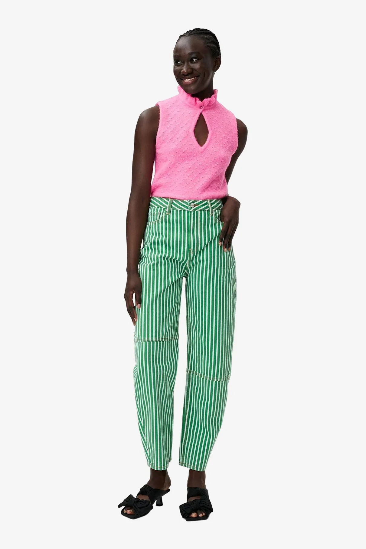 Stripe Denim Stary - Kelly Green