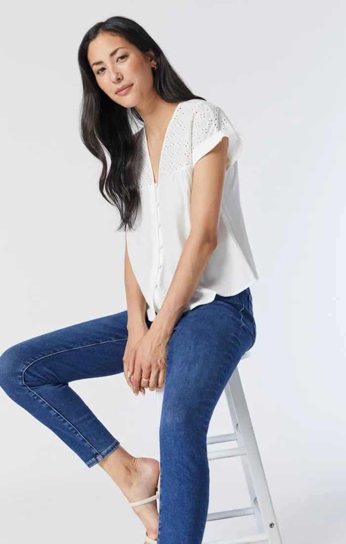 TESS SKINNY JEANS IN DARK BRUSHED INDIGO SHAPE