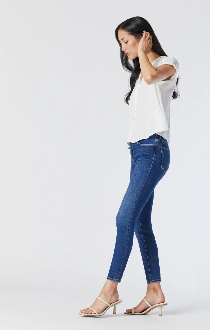 TESS SKINNY JEANS IN DARK BRUSHED INDIGO SHAPE