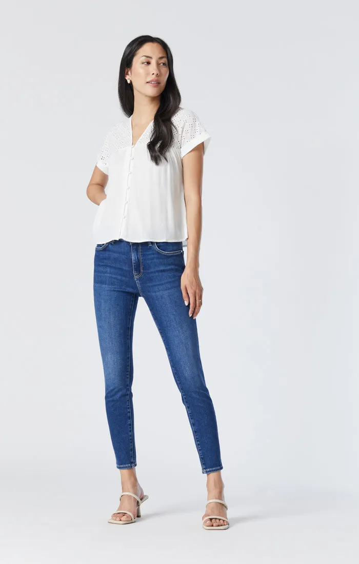 TESS SKINNY JEANS IN DARK BRUSHED INDIGO SHAPE