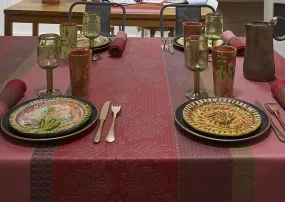 Vent D’Ouest Strawberry Coated Table Linens