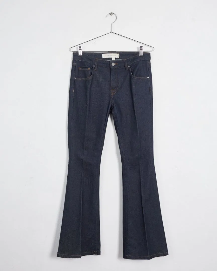 Victoria Beckham tailored flare leg jeans, indigo, 27