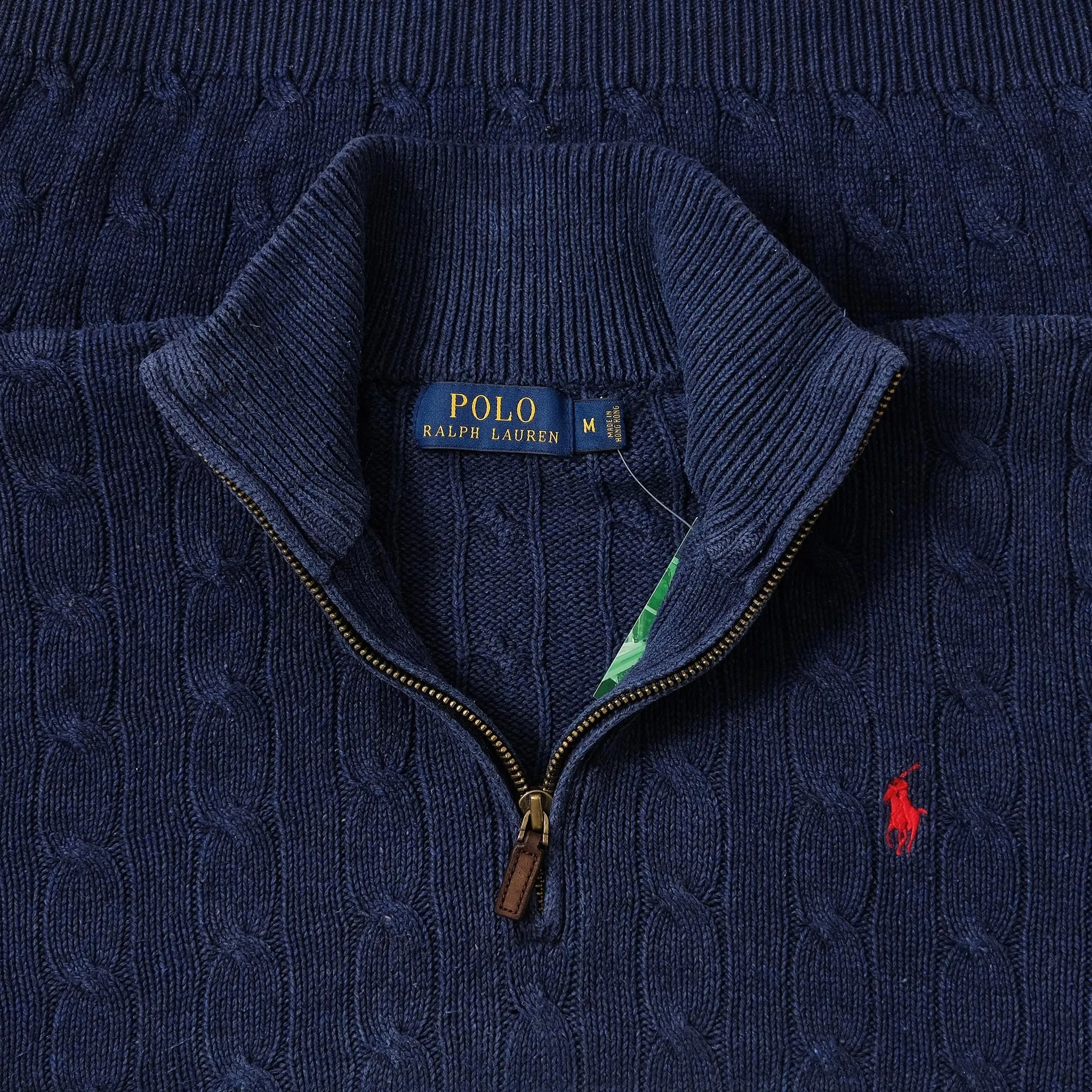 Women's Vintage Polo Ralph Lauren Q-Zip Sweater Medium